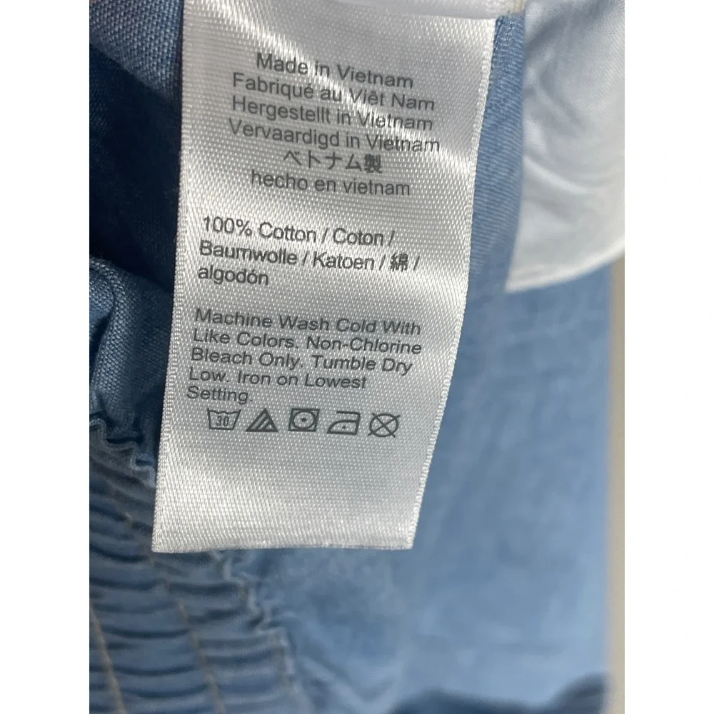 J.Crew Seaside Chambray Skirt Pull On Elastic Waist Women's Large